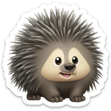Shy porcupine sticker