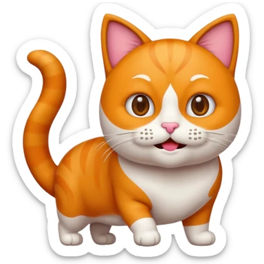 cria um emoji com um gato a dançar sticker