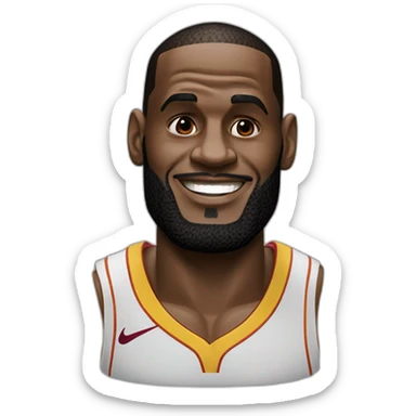 Lebron james agarrando jarrón de cerámica  sticker