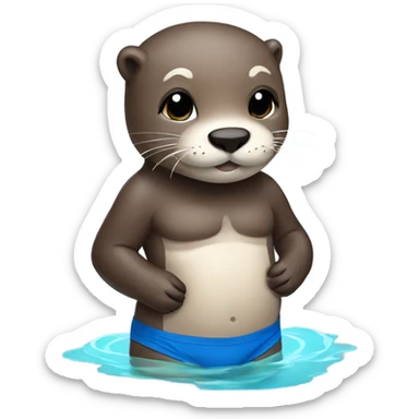 swimwear otter sticker