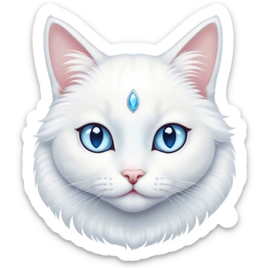 Ballerina white cat sticker