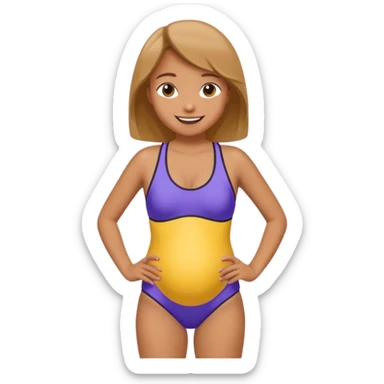 Swore tummy person sticker