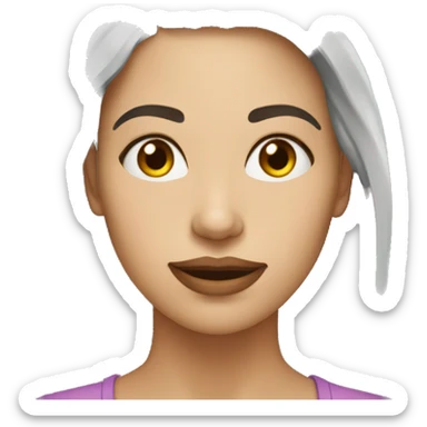 Mulher passando hidratante no rosto sticker