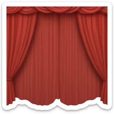 red curtain sticker