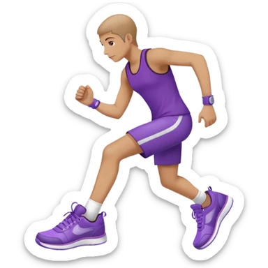 purple sneakers aerobic sticker