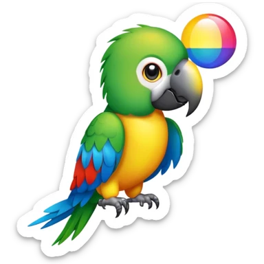 Parrot at the disco sticker