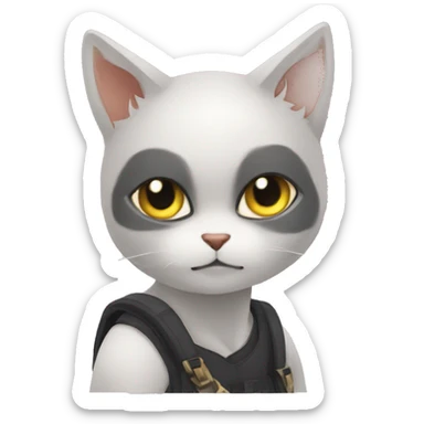 catfolk thief teenager pretty sticker