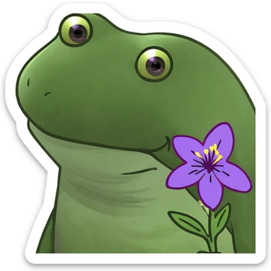A plant with purple flowers sticker