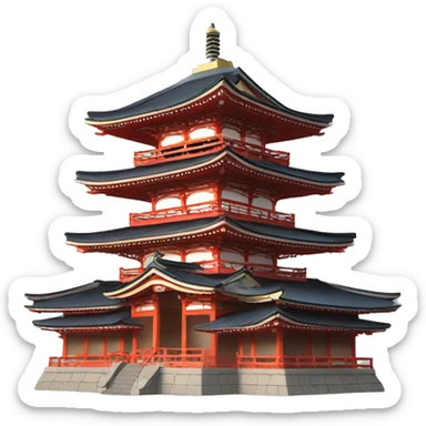 japanese temple sticker