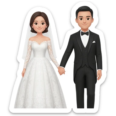 Wedding couple sticker