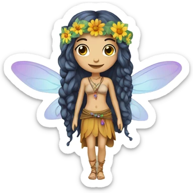 Bohemian hippie fairy sticker