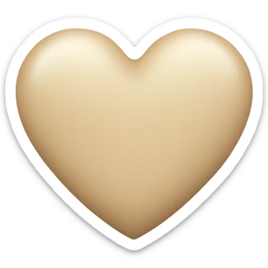 Beige heart sticker