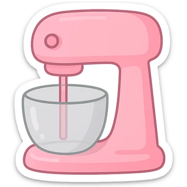cute and simple pink kitchen mixer sticker
