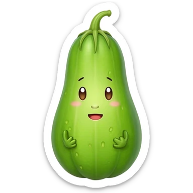 A long bitter gourd sticker