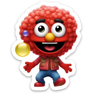 Bubble Elmo  sticker