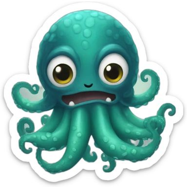 Cute kraken mashup bouda sticker