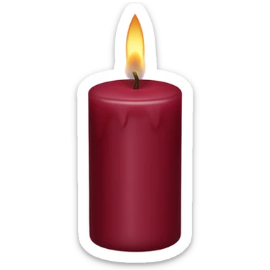 Maroon candle sticker