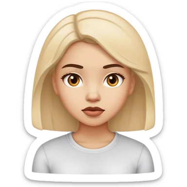 Girl telling new information about herself with attitude  sticker