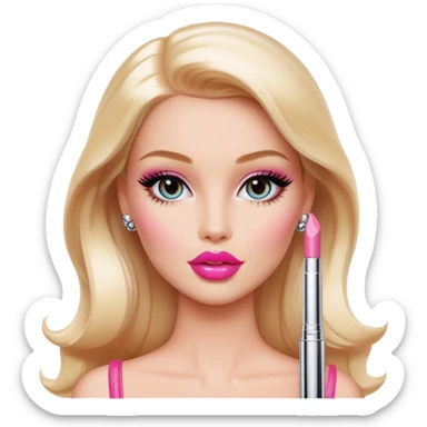 Barbie whit dior gloss sticker