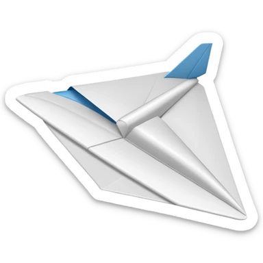 Paper plane sticker