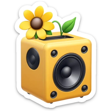 Flower speaker box sticker