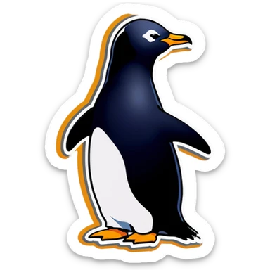 Put her head on a penguin sticker