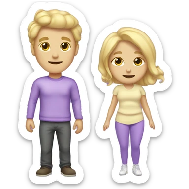 Fairly odd parent with blonde hair, and a lavender outfit  sticker