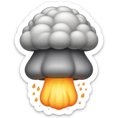 a nuke hitting earth  sticker
