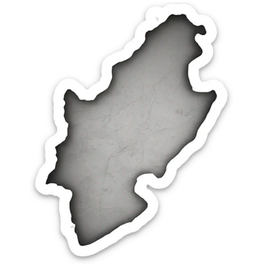 Lebanon map icon black and white  sticker