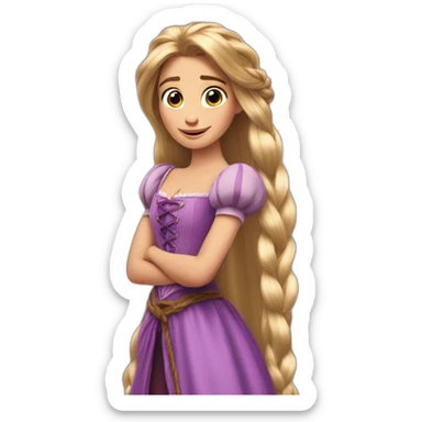 Rapunzel pose sticker