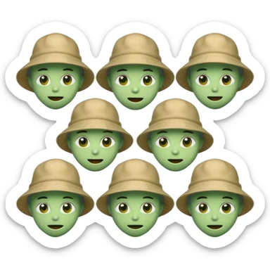 Emojis ovnis type discord avec un bob type jul avec différentes expressions sticker