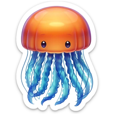 Una medusa amigable sticker