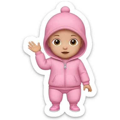 baby in pink sticker