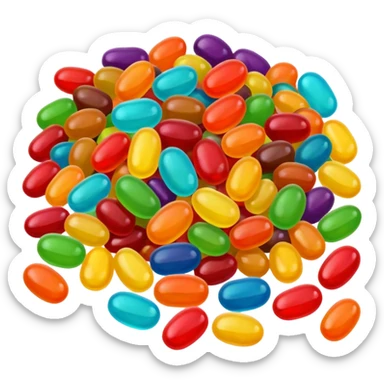 Jelly bean sticker