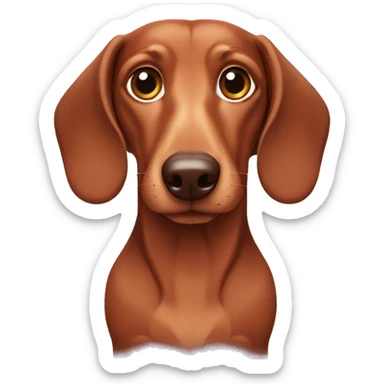 Brown Cartoon dachshund sticker