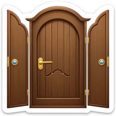 porta única de madeira arredondada no topo, sem rosto, elegante, sem lateral sticker