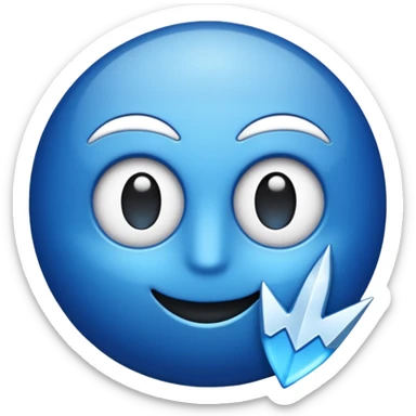 Verificado azul con la flecha blanca sticker