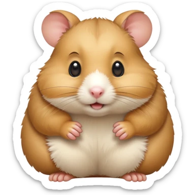 🐹 with paws peeking out sticker