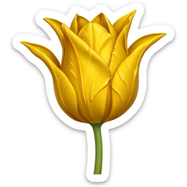 wilted tulip flower yellow sticker