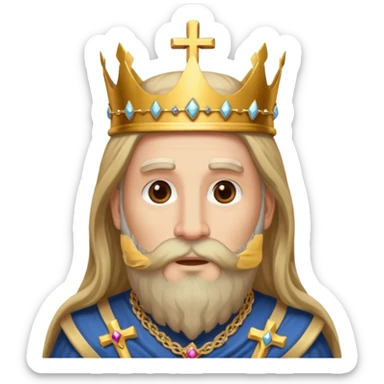 God with the cross and  a crown sticker