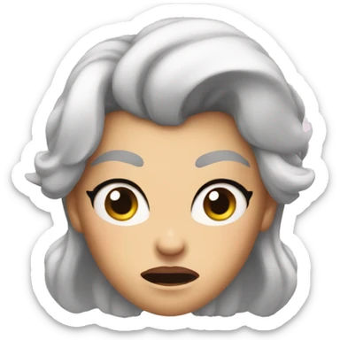 Angry princess face sticker