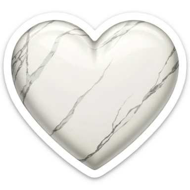 marble heart sticker