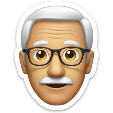 a old man  looks like youngwith spects sticker