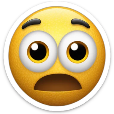 3d sphere with a cartoon awesome skin texture with big childish eyes sticker