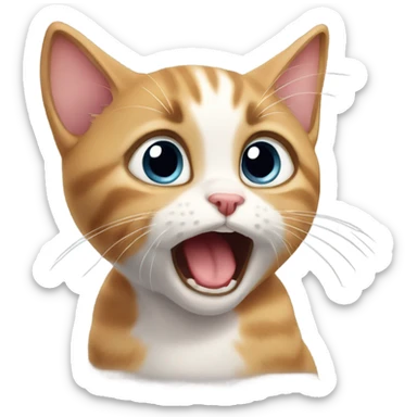 shocked kitten sticker