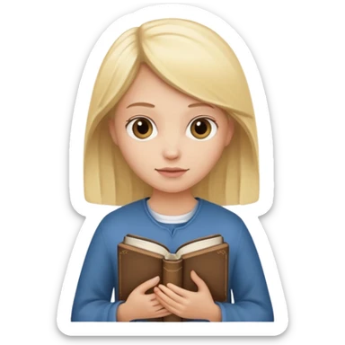 Christian blond girl with Bible  sticker