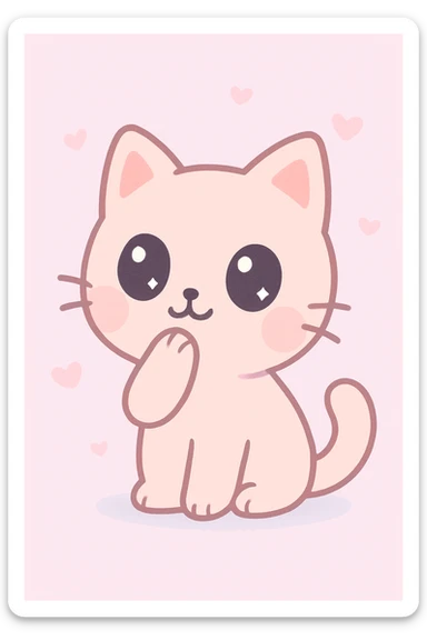 cute animal whispering, cat or dog sticker