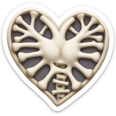  Heart shaped bones  sticker