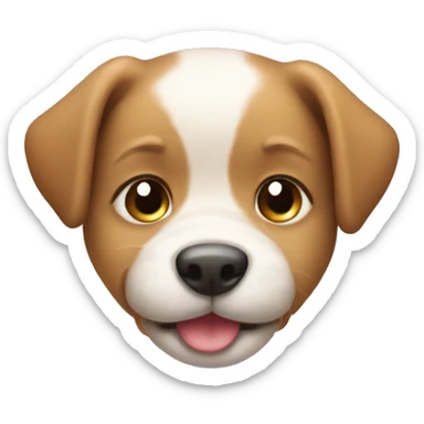 Cute smiley puppy face  sticker