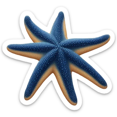 starfish: five legs, dark Blue, no face sticker
